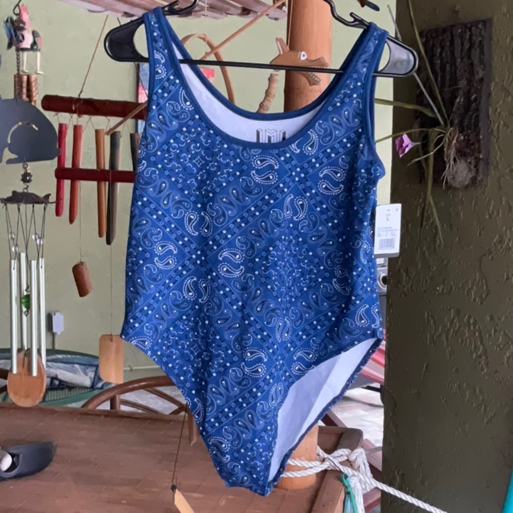 Blue Indigo Women's Paisley Bodysuit